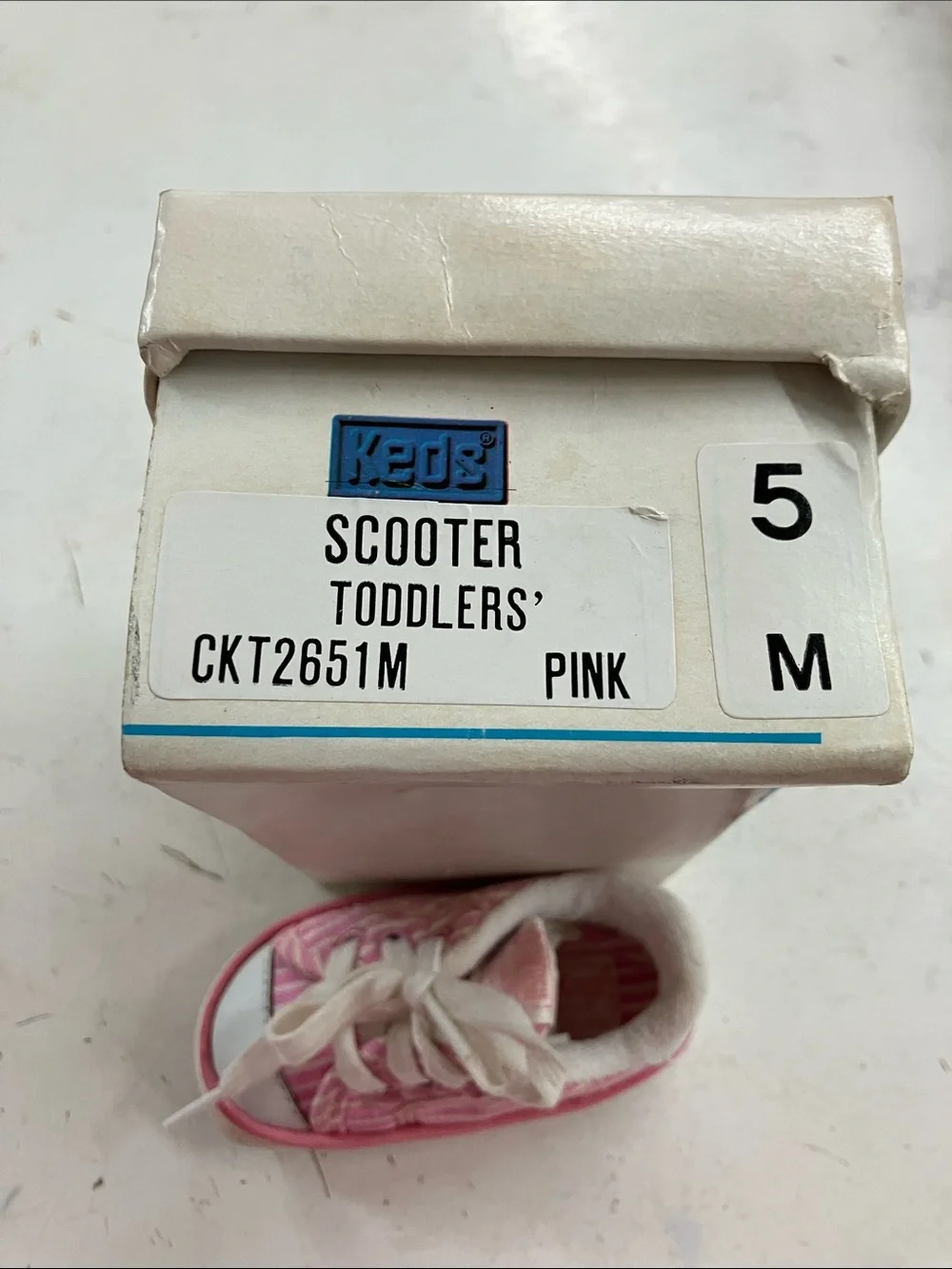 Keds Pink White Striped Baby Canvas Sneakers